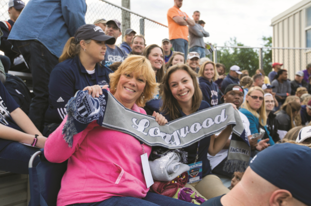 The softball team is expected to fill the stands again this season as it goes for a fifth Big South title. (Photo courtesy of Mike Kropf ’14)